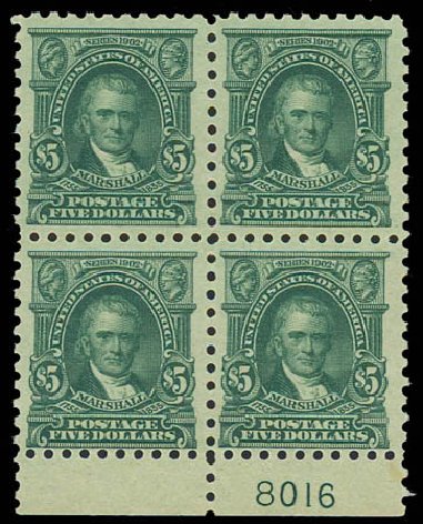 Costs of US Stamp Scott Catalogue # 480 - US$5.00 1917 Marshall Perf 10. Daniel Kelleher Auctions, Jul 2011, Sale 625, Lot 998