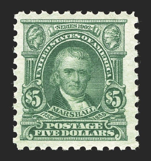 Cost of US Stamps Scott Catalogue # 480: 1917 US$5.00 Marshall Perf 10. Spink Shreves Galleries, Mar 2013, Sale 142, Lot 368