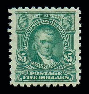Cost of US Stamp Scott 480: 1917 US$5.00 Marshall Perf 10. Matthew Bennett International, Dec 2007, Sale 325, Lot 2149