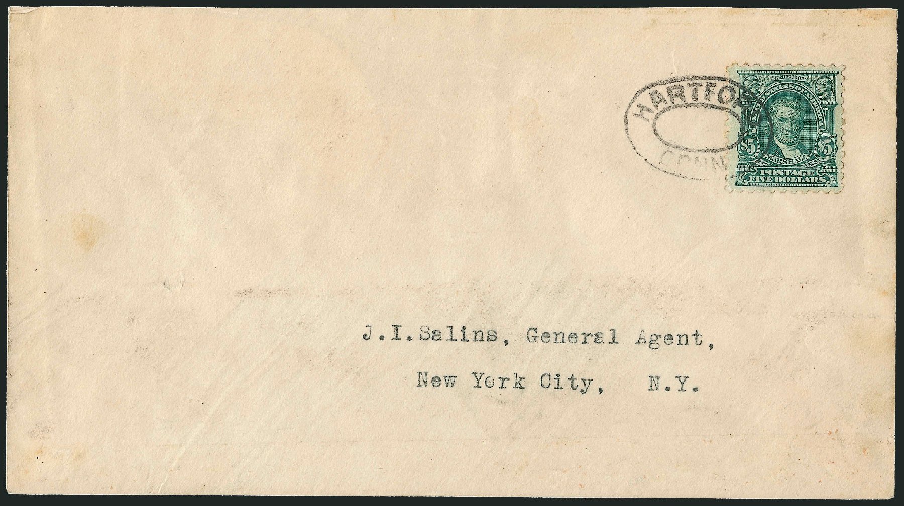 US Stamps Values Scott Catalog 480: 1917 US$5.00 Marshall Perf 10. Robert Siegel Auction Galleries, Feb 2015, Sale 1093, Lot 419