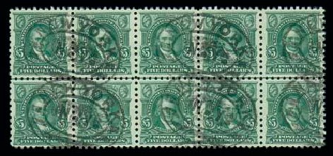 US Stamps Prices Scott Cat. # 480 - 1917 US$5.00 Marshall Perf 10. Matthew Bennett International, Dec 2007, Sale 325, Lot 2150