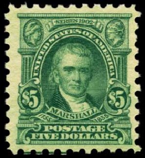 US Stamp Values Scott #480 - 1917 US$5.00 Marshall Perf 10. Harmer-Schau Auction Galleries, Feb 2012, Sale 92, Lot 1171