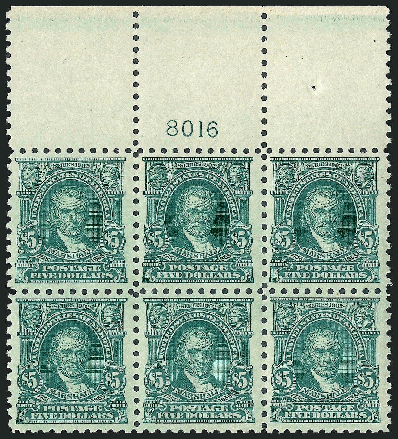 Prices of US Stamp Scott Cat. 480 - US$5.00 1917 Marshall Perf 10. Robert Siegel Auction Galleries, Mar 2013, Sale 1040, Lot 1871