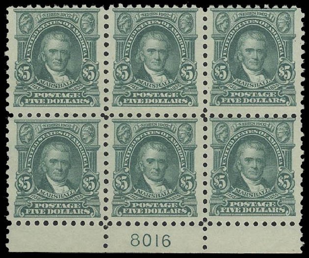 Price of US Stamp Scott Catalog #480 - 1917 US$5.00 Marshall Perf 10. Daniel Kelleher Auctions, Sep 2014, Sale 655, Lot 704