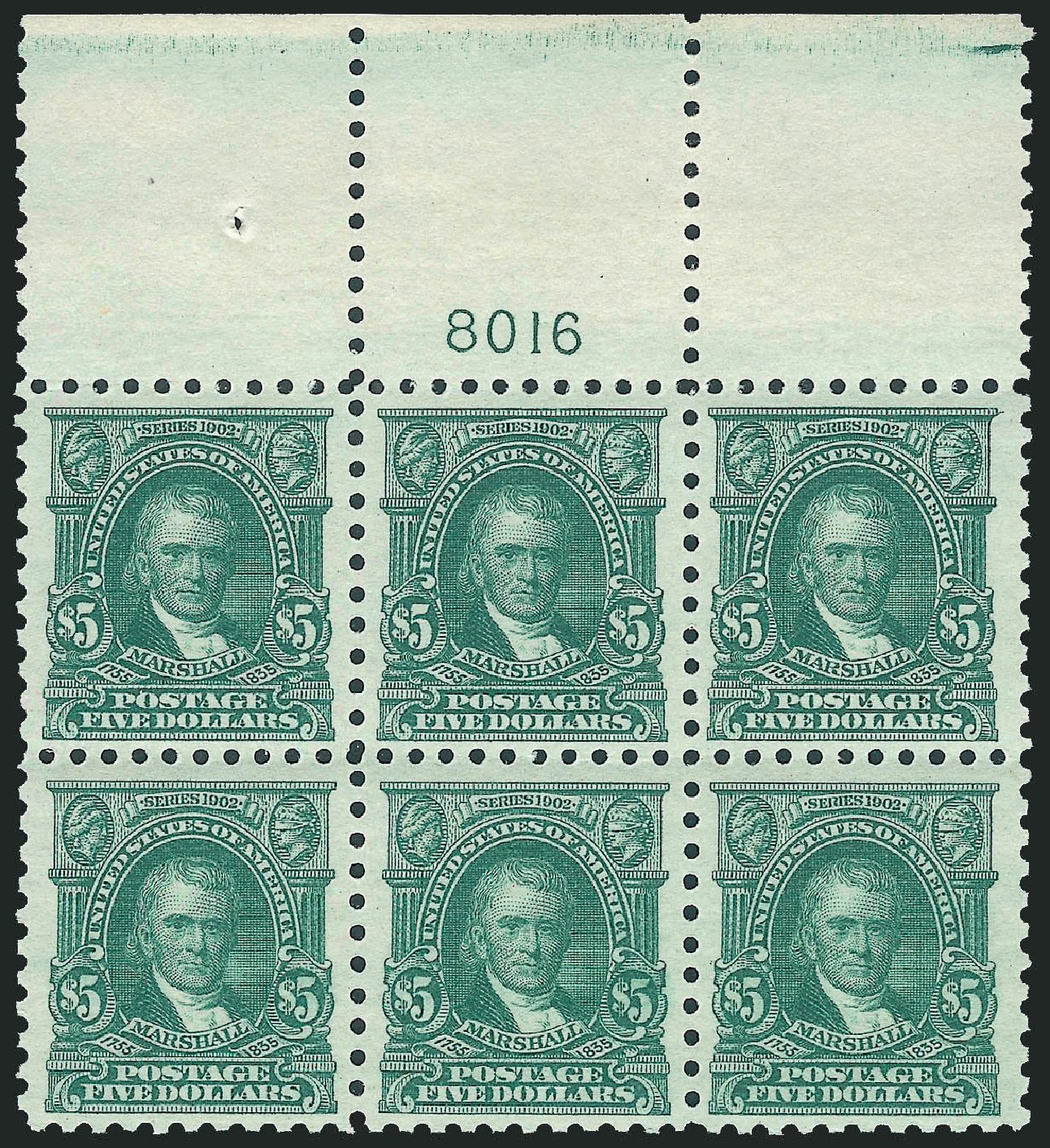 Prices of US Stamp Scott Catalog #480: 1917 US$5.00 Marshall Perf 10. Robert Siegel Auction Galleries, Dec 2010, Sale 1000, Lot 1224