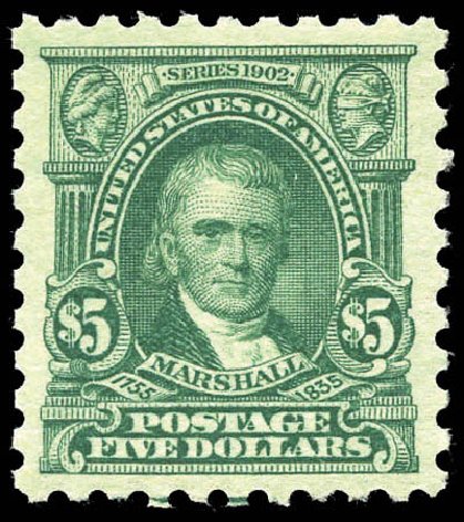 Costs of US Stamps Scott Catalogue 480: 1917 US$5.00 Marshall Perf 10. Matthew Bennett International, Mar 2011, Sale 336, Lot 1312
