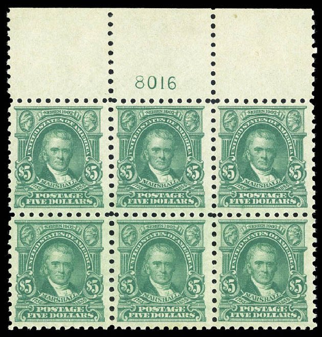 Cost of US Stamps Scott #480 - 1917 US$5.00 Marshall Perf 10. Matthew Bennett International, Sep 2012, Sale 345, Lot 362