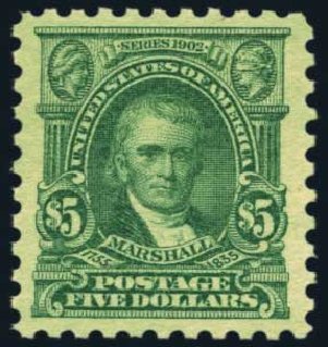 US Stamp Prices Scott # 480: US$5.00 1917 Marshall Perf 10. Harmer-Schau Auction Galleries, Aug 2012, Sale 94, Lot 1582