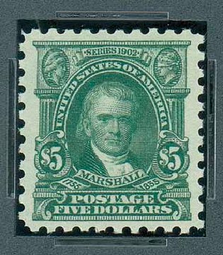 US Stamps Value Scott Cat. 480 - 1917 US$5.00 Marshall Perf 10. Matthew Bennett International, Oct 2007, Sale 322, Lot 2243