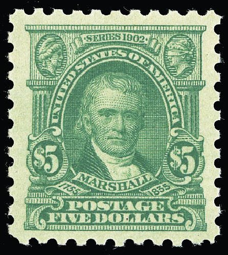 US Stamps Value Scott # 480: US$5.00 1917 Marshall Perf 10. Matthew Bennett International, Sep 2012, Sale 346, Lot 853