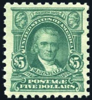 US Stamp Value Scott # 480 - 1917 US$5.00 Marshall Perf 10. Harmer-Schau Auction Galleries, Feb 2010, Sale 84, Lot 1613