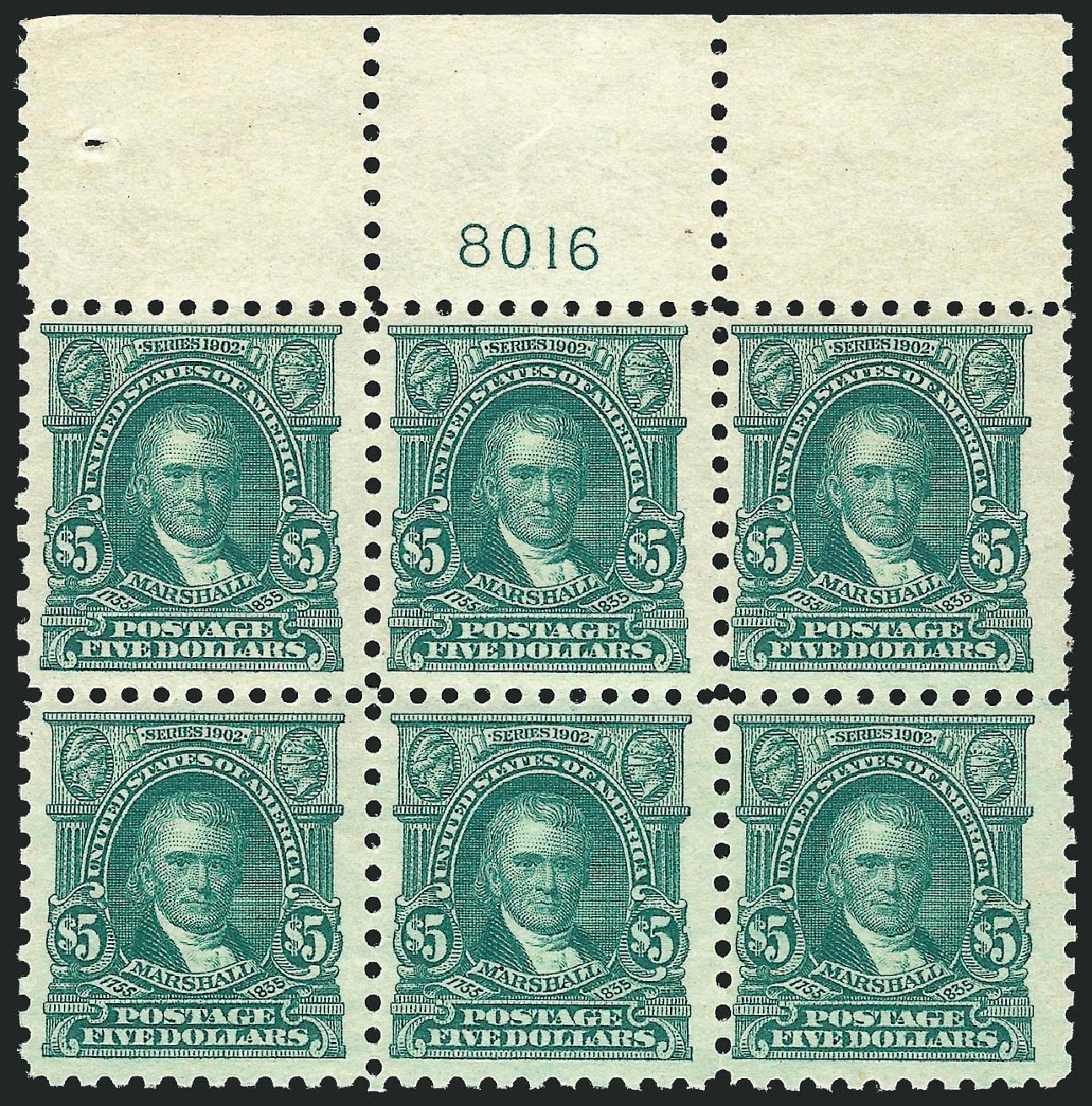 US Stamps Price Scott Catalog #480 - US$5.00 1917 Marshall Perf 10. Robert Siegel Auction Galleries, Sep 2014, Sale 1078, Lot 553