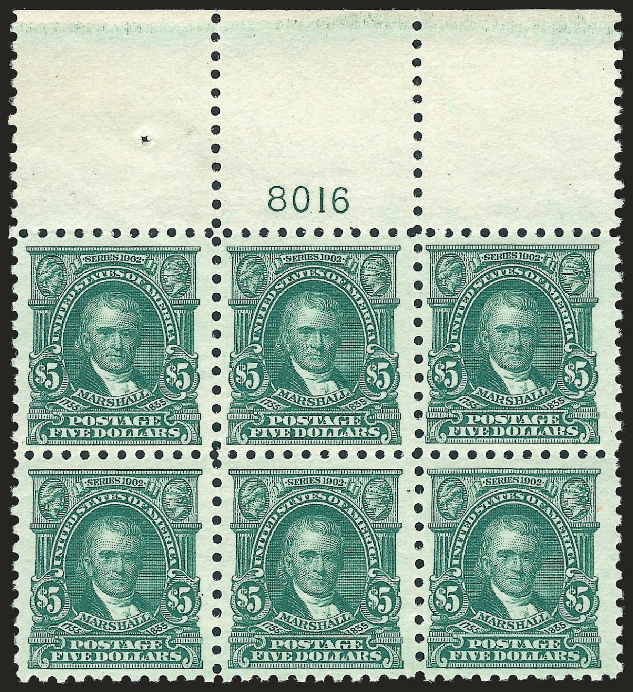 Costs of US Stamp Scott #480: US$5.00 1917 Marshall Perf 10. Robert Siegel Auction Galleries, Jun 2009, Sale 973, Lot 213