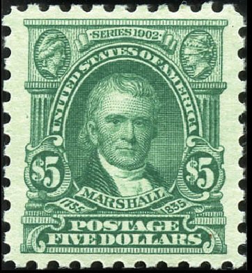 Values of US Stamp Scott Catalog 480 - US$5.00 1917 Marshall Perf 10. Matthew Bennett International, Sep 2011, Sale 338, Lot 1946