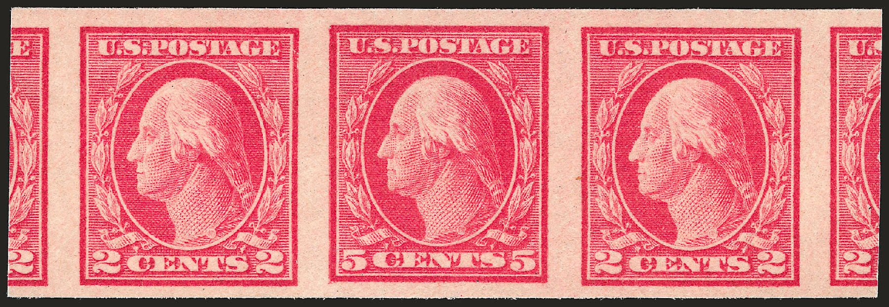US Stamp Prices Scott Catalogue #485 - 1917 5c Washington Imperf. Robert Siegel Auction Galleries, Oct 2008, Sale 963, Lot 1017