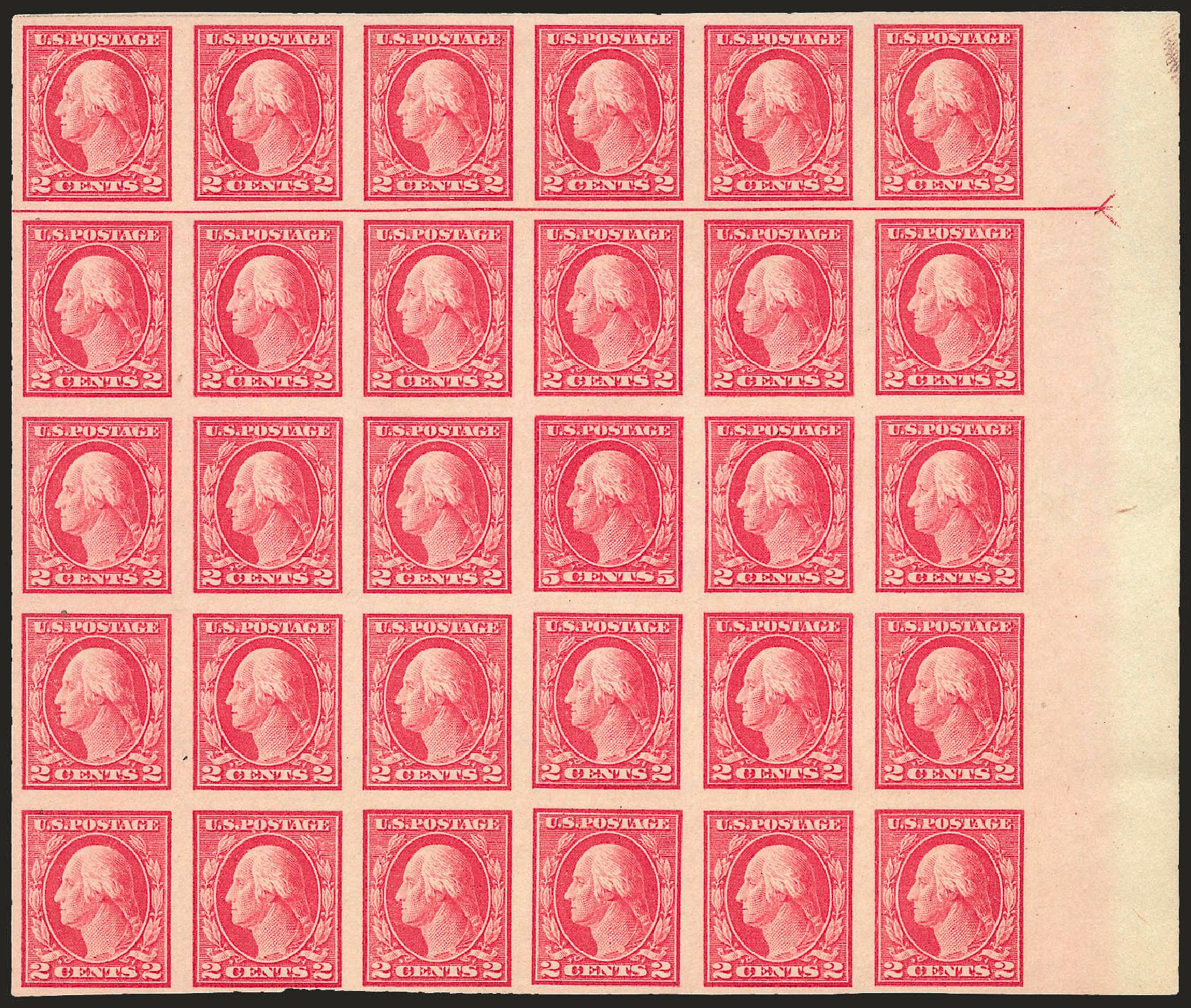 Costs of US Stamp Scott #485: 5c 1917 Washington Imperf. Robert Siegel Auction Galleries, Oct 2008, Sale 963, Lot 1018