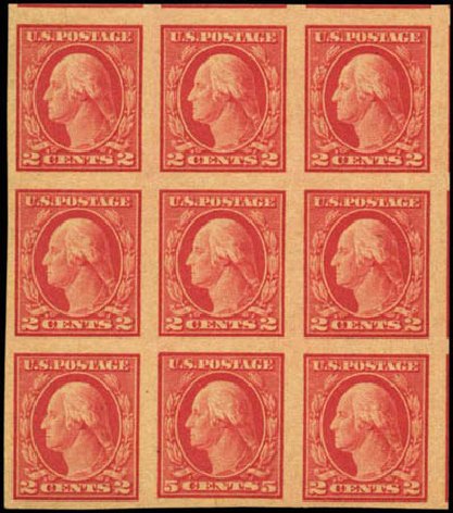 US Stamp Prices Scott 485: 5c 1917 Washington Imperf. Harmer-Schau Auction Galleries, Feb 2012, Sale 92, Lot 1172