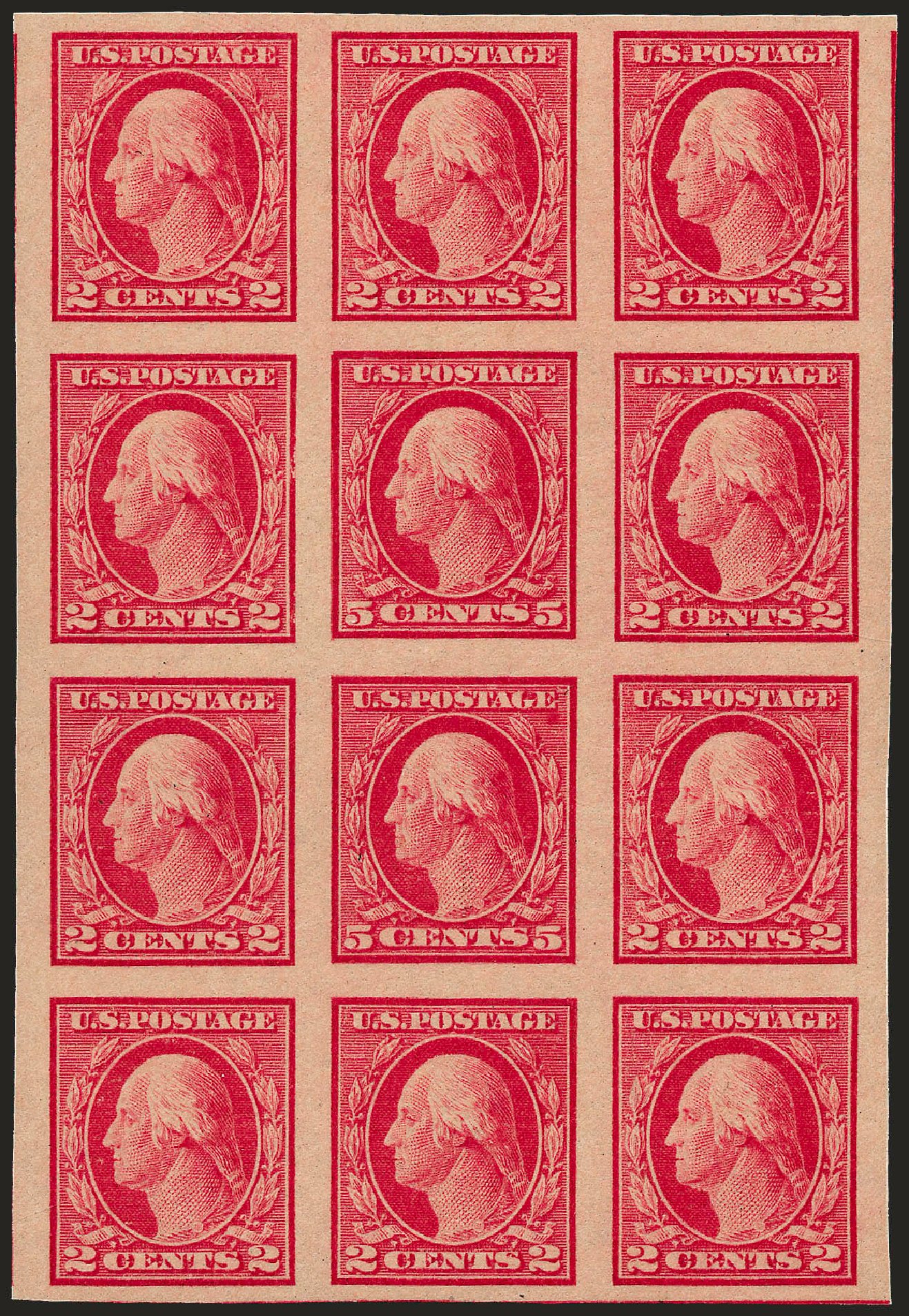 US Stamps Price Scott 485: 1917 5c Washington Imperf. Robert Siegel Auction Galleries, Sep 2009, Sale 968B, Lot 633