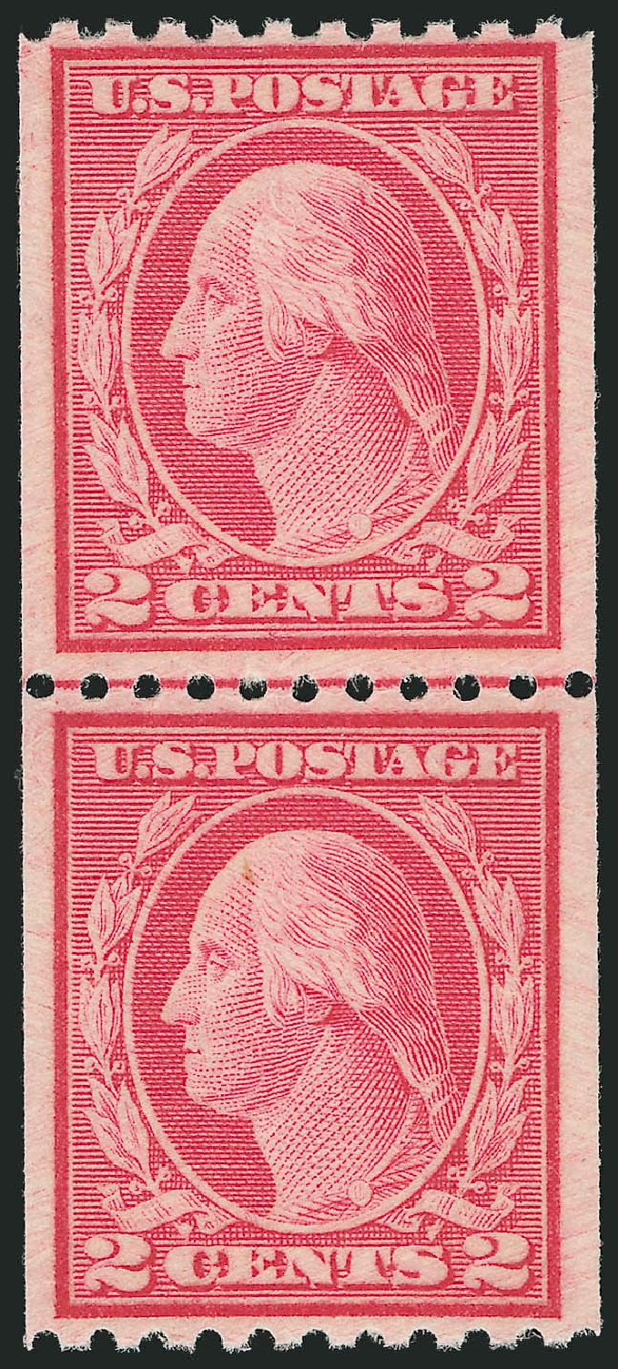 Cost of US Stamps Scott Catalog 487 - 2c 1916 Washington Coil Perf 10 Horizontally. Robert Siegel Auction Galleries, Oct 2008, Sale 963, Lot 1019