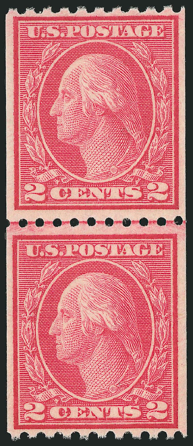 US Stamps Value Scott Catalog # 487 - 2c 1916 Washington Coil Perf 10 Horizontally. Robert Siegel Auction Galleries, Dec 2013, Sale 1062, Lot 683