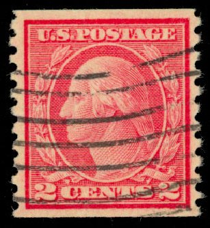 Prices of US Stamps Scott #491: 2c 1917 Washington Coil Perf 10 Vertically. Daniel Kelleher Auctions, Dec 2013, Sale 640, Lot 407