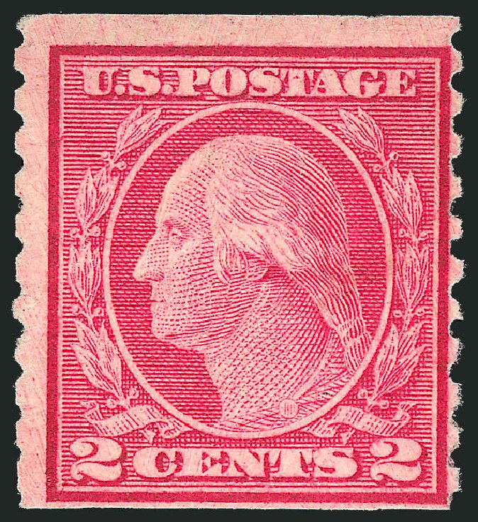 US Stamp Values Scott Cat. #491 - 2c 1917 Washington Coil Perf 10 Vertically. Robert Siegel Auction Galleries, Mar 2013, Sale 1040, Lot 1877