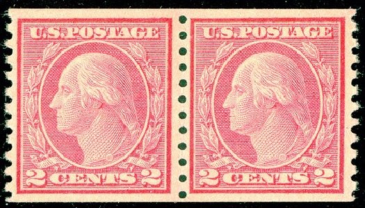 Prices of US Stamps Scott Cat. 491 - 2c 1917 Washington Coil Perf 10 Vertically. Spink Shreves Galleries, May 2014, Sale 148, Lot 327