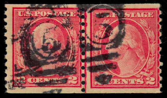 Cost of US Stamp Scott Cat. 491 - 2c 1917 Washington Coil Perf 10 Vertically. Daniel Kelleher Auctions, Sep 2013, Sale 639, Lot 448