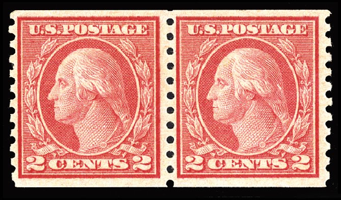 Costs of US Stamp Scott 491 - 2c 1917 Washington Coil Perf 10 Vertically. Cherrystone Auctions, Sep 2011, Sale 201109, Lot 7029