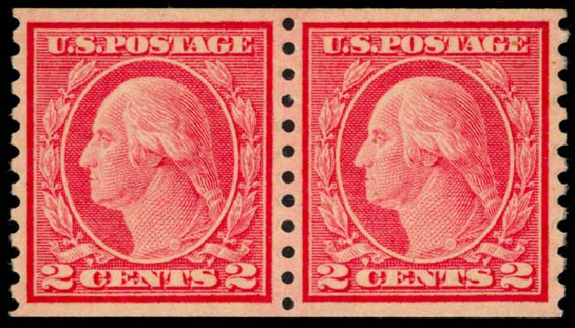 Cost of US Stamp Scott # 491: 2c 1917 Washington Coil Perf 10 Vertically. Daniel Kelleher Auctions, Sep 2013, Sale 639, Lot 1189