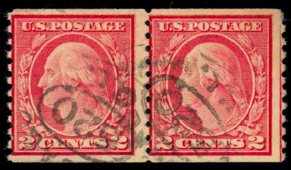 Value of US Stamps Scott Cat. 491 - 2c 1917 Washington Coil Perf 10 Vertically. Daniel Kelleher Auctions, May 2014, Sale 652, Lot 699