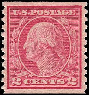 Value of US Stamp Scott 491: 1917 2c Washington Coil Perf 10 Vertically. Regency-Superior, Nov 2014, Sale 108, Lot 899