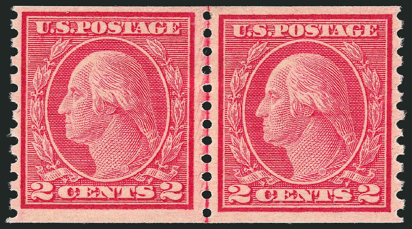 Values of US Stamps Scott Cat. # 491 - 1917 2c Washington Coil Perf 10 Vertically. Robert Siegel Auction Galleries, Oct 2011, Sale 1013, Lot 449