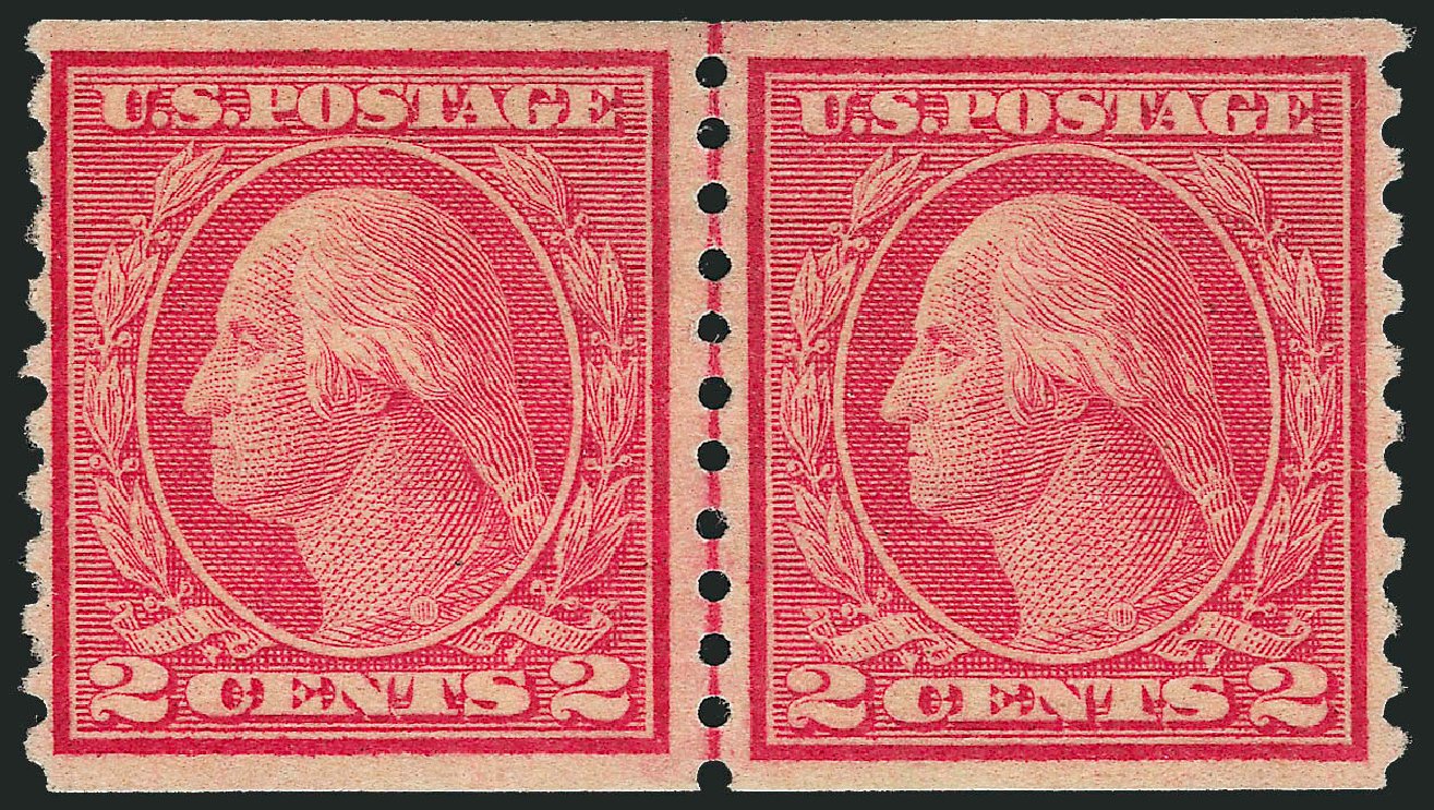 Values of US Stamps Scott Cat. 491 - 2c 1917 Washington Coil Perf 10 Vertically. Robert Siegel Auction Galleries, May 2013, Sale 1044, Lot 299