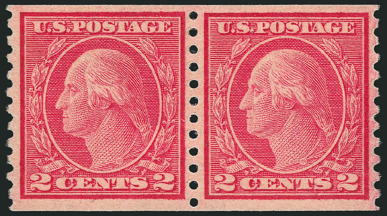 US Stamps Value Scott Cat. 491 - 2c 1917 Washington Coil Perf 10 Vertically. Robert Siegel Auction Galleries, Jul 2013, Sale 1050, Lot 600