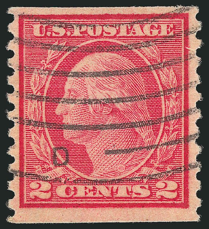 Price of US Stamp Scott Catalogue 491 - 1917 2c Washington Coil Perf 10 Vertically. Robert Siegel Auction Galleries, Feb 2015, Sale 1093, Lot 430