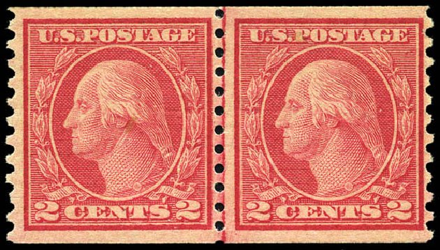 Price of US Stamp Scott # 491 - 2c 1917 Washington Coil Perf 10 Vertically. Matthew Bennett International, May 2014, Sale 350, Lot 631
