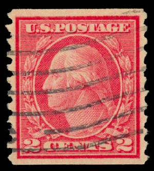 Values of US Stamp Scott Cat. #491: 1917 2c Washington Coil Perf 10 Vertically. Daniel Kelleher Auctions, Sep 2014, Sale 655, Lot 531