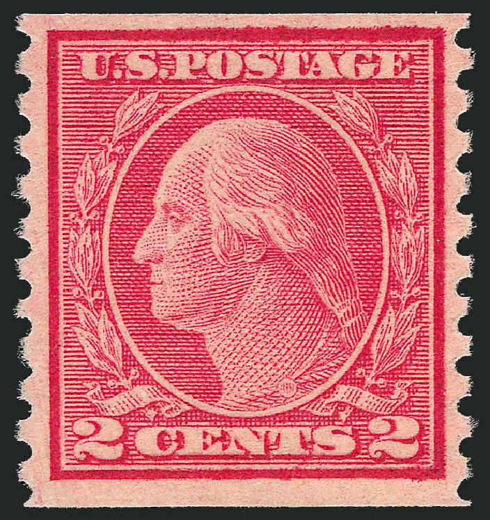Costs of US Stamp Scott Catalogue # 491 - 1917 2c Washington Coil Perf 10 Vertically. Robert Siegel Auction Galleries, Oct 2011, Sale 1013, Lot 451