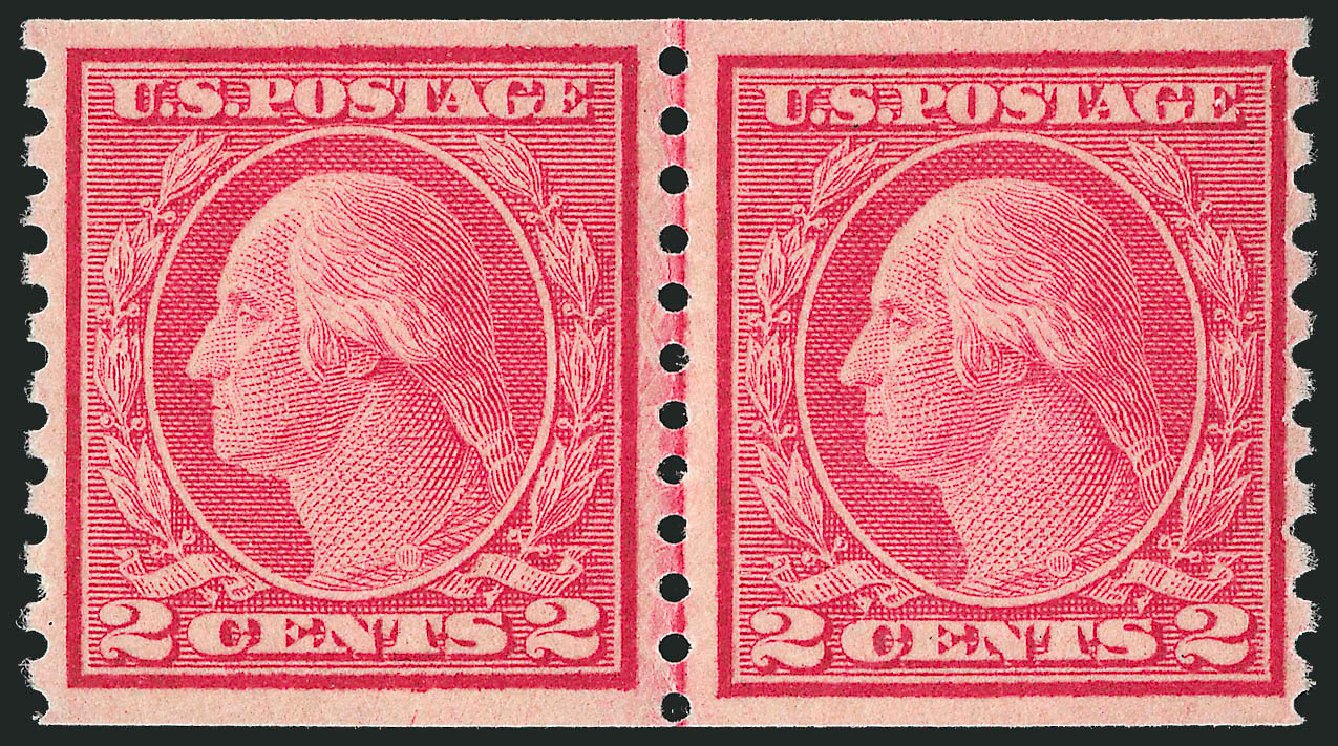 Value of US Stamps Scott Catalogue 491: 1917 2c Washington Coil Perf 10 Vertically. Robert Siegel Auction Galleries, Nov 2012, Sale 1034, Lot 451