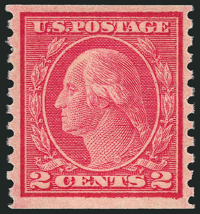 US Stamps Values Scott Catalog #491 - 1917 2c Washington Coil Perf 10 Vertically. Robert Siegel Auction Galleries, May 2013, Sale 1044, Lot 301