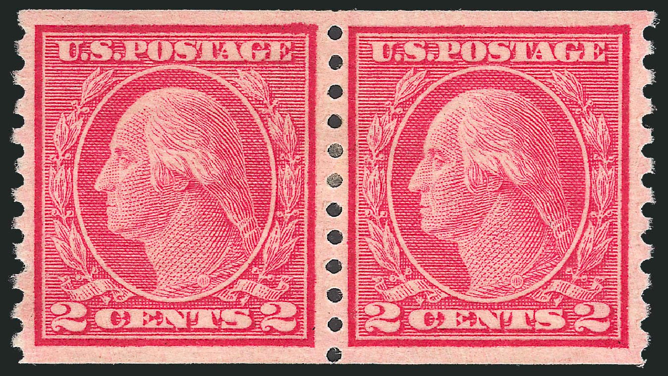 Prices of US Stamps Scott # 491 - 1917 2c Washington Coil Perf 10 Vertically. Robert Siegel Auction Galleries, Jul 2013, Sale 1050, Lot 601