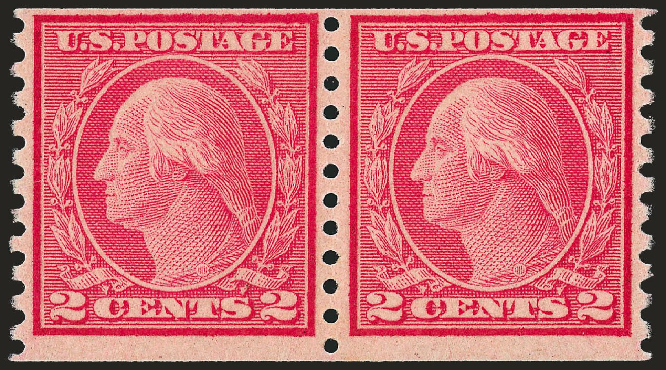 US Stamps Value Scott Catalog # 491: 2c 1917 Washington Coil Perf 10 Vertically. Robert Siegel Auction Galleries, Oct 2008, Sale 963, Lot 1021