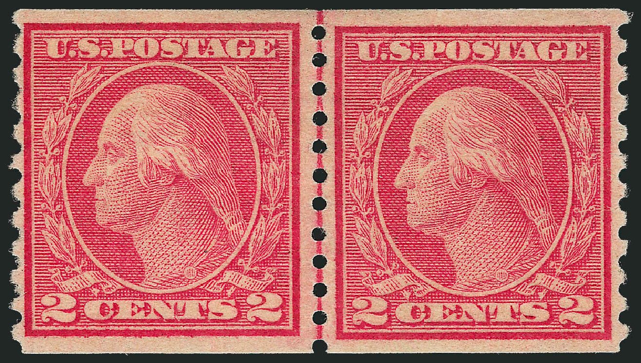 Value of US Stamp Scott Catalog #491: 1917 2c Washington Coil Perf 10 Vertically. Robert Siegel Auction Galleries, Oct 2010, Sale 997, Lot 6031