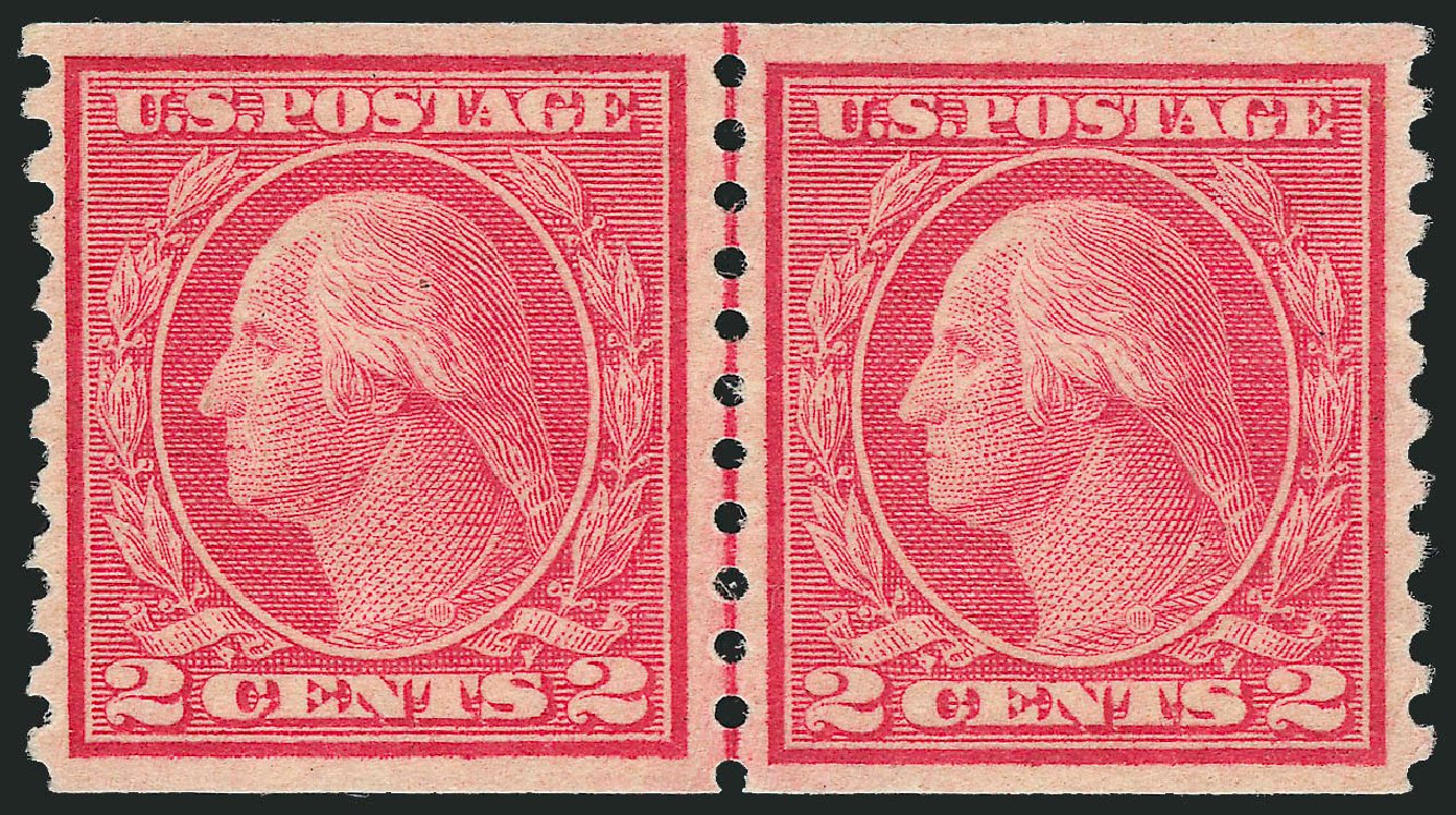US Stamp Value Scott Cat. #491 - 1917 2c Washington Coil Perf 10 Vertically. Robert Siegel Auction Galleries, Dec 2013, Sale 1062, Lot 684