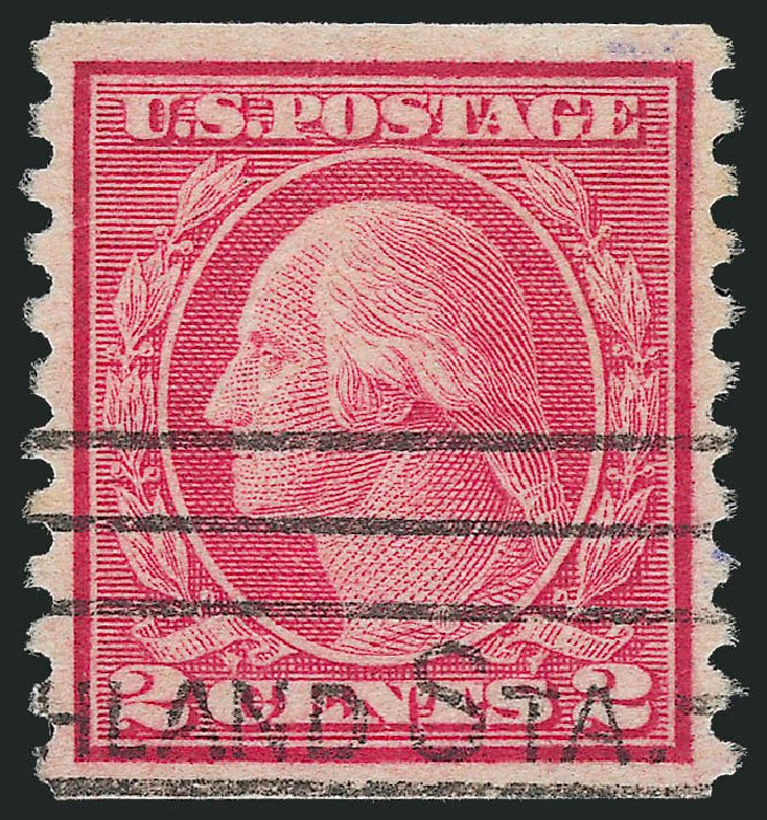 Value of US Stamp Scott Catalogue # 491 - 1917 2c Washington Coil Perf 10 Vertically. Robert Siegel Auction Galleries, Oct 2011, Sale 1014, Lot 1985