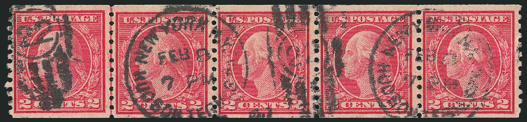 US Stamps Value Scott Cat. 491: 2c 1917 Washington Coil Perf 10 Vertically. Robert Siegel Auction Galleries, Sep 2012, Sale 1028, Lot 415