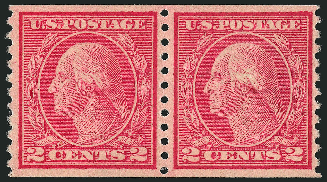 US Stamps Prices Scott #491: 1917 2c Washington Coil Perf 10 Vertically. Robert Siegel Auction Galleries, Dec 2013, Sale 1062, Lot 685
