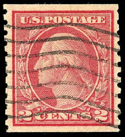 Costs of US Stamps Scott Catalog #491 - 1917 2c Washington Coil Perf 10 Vertically. Matthew Bennett International, Apr 2008, Sale 326, Lot 442