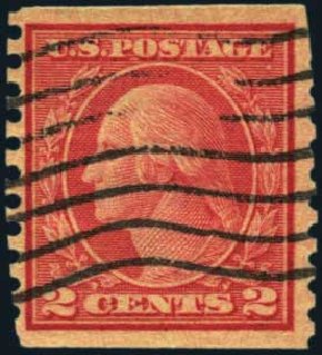 US Stamp Price Scott Catalogue #491 - 2c 1917 Washington Coil Perf 10 Vertically. Harmer-Schau Auction Galleries, Oct 2012, Sale 95, Lot 252